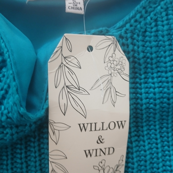 Willow & Wind Crochet Slip Dress Size S Fitted Teal. FL - Picture 4 of 8